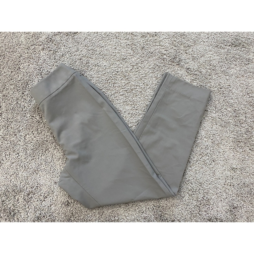 Per Se Dress Pants Womens 6 Solid Gray Side Zip Straight Leg Wool Blend